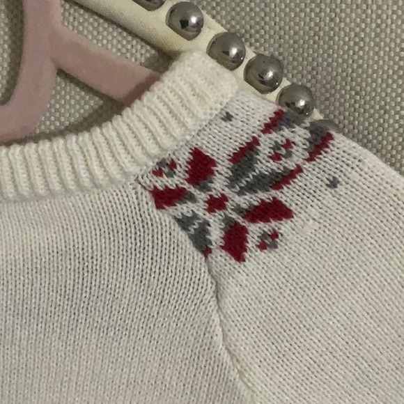 Gymboree White Fair Isle Sweater Dress 5T - Picture 6 of 7